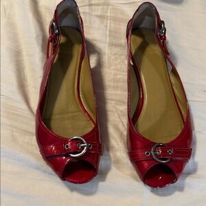 Red Stuart Weizmann shoes size 8.5